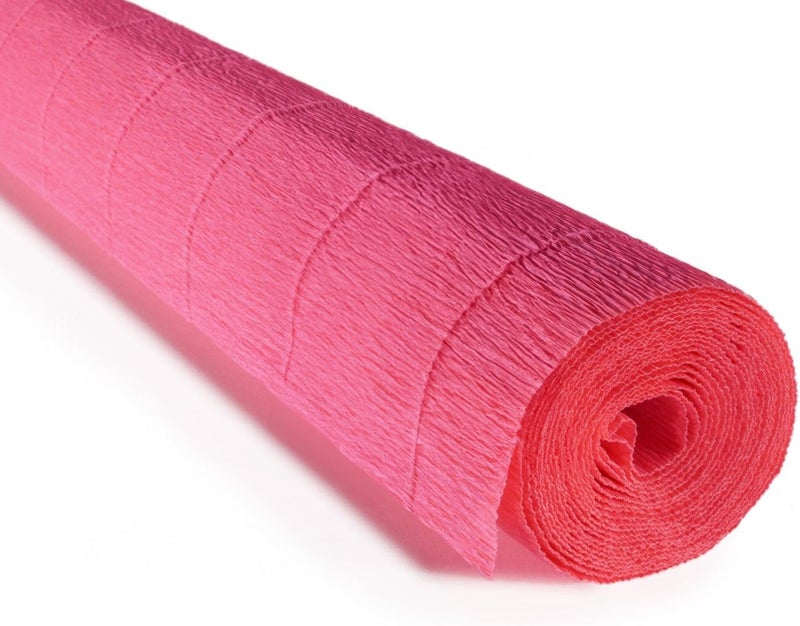 LCREATE LCREATE LCREATE Cartotecnica Rossi 140g 10 Inch Wide 8.2ft Long Italian Crepe Paper Rollfor Wedding Ceremony Various Large Festivals Decoration (Shocking Pink(951)) - Image 1